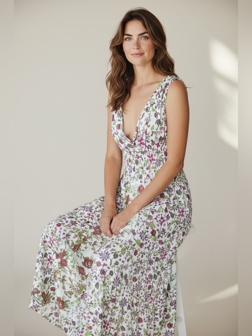 Hannah Cottagecore Floral Maxi Dress Size M